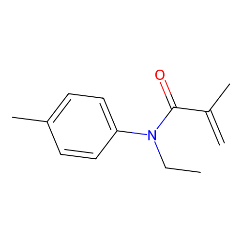 N-ethyl-2-methyl-N-(4-methylphenyl)acrylamide structure