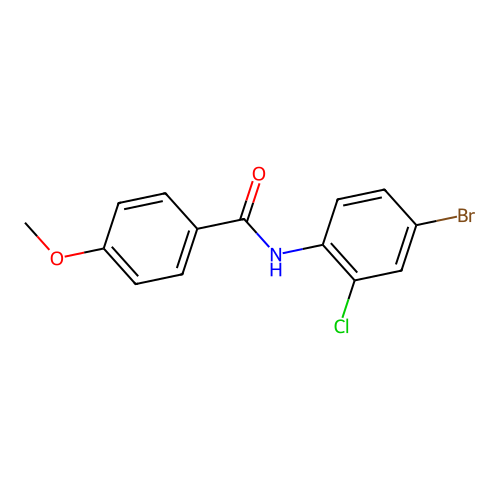 N-(4-bromo-2-chlorophenyl)-4-methoxybenzamide structure