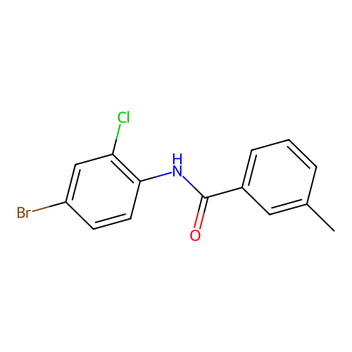 N-(4-bromo-2-chlorophenyl)-3-methylbenzamide structure