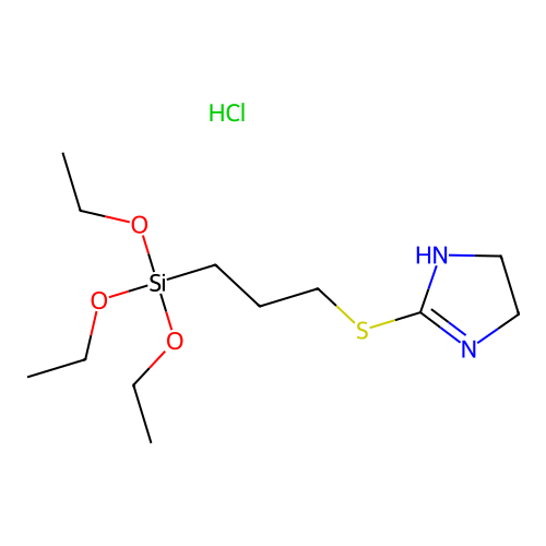 4,5-Dihydro-2-((3-(triethoxysilyl)propyl)thio)-1H-imidazole monohydrochloride structure