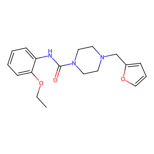 N-(2-ethoxyphenyl)-4-(furan-2-ylmethyl)piperazine-1-carboxamide structure