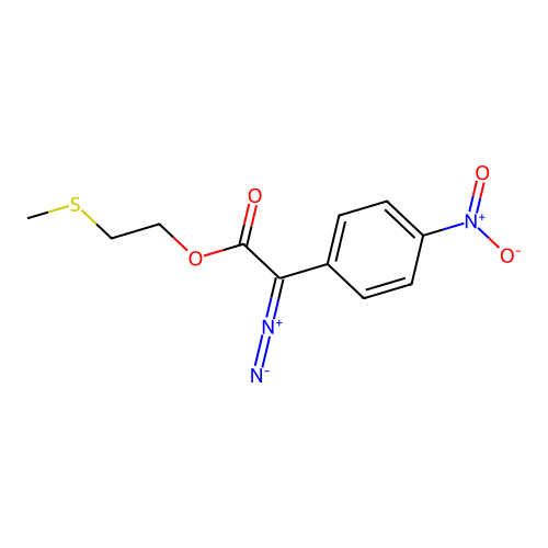 2-Methylsulfanylethyl 2-diazo-2-(4-nitrophenyl)acetate structure