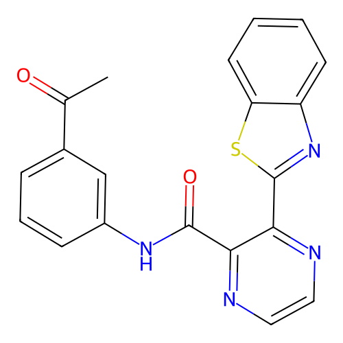 N-(3-acetylphenyl)-3-(1,3-benzothiazol-2-yl)pyrazine-2-carboxamide structure