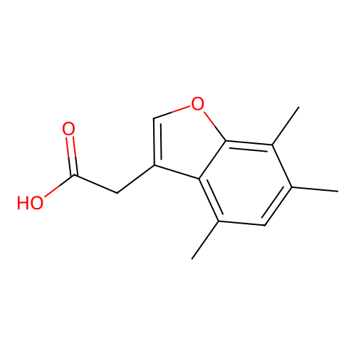 (4,6,7-Trimethyl-1-benzofuran-3-YL)acetic acid structure