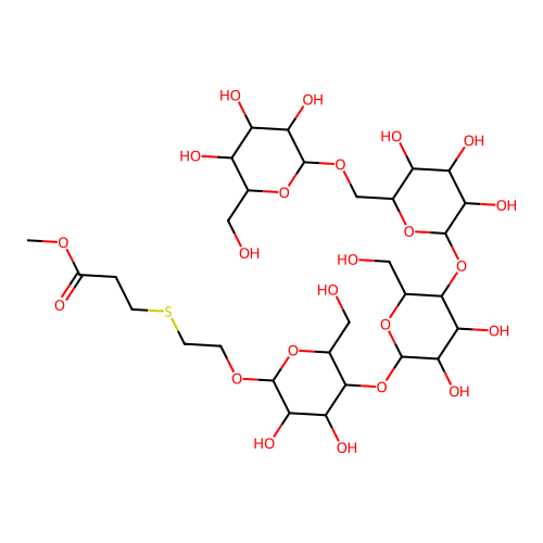 alpha-D-Glc-[1->6]-alpha-D-glc-[1->4]-alpha-D-glc-[1->4]-beta-D-glc-1->O-cete structure