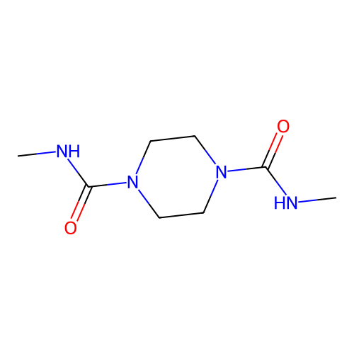 1-N,4-N-dimethylpiperazine-1,4-dicarboxamide structure