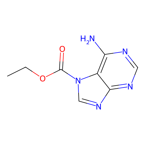 Ethyl 6-aminopurine-7-carboxylate structure
