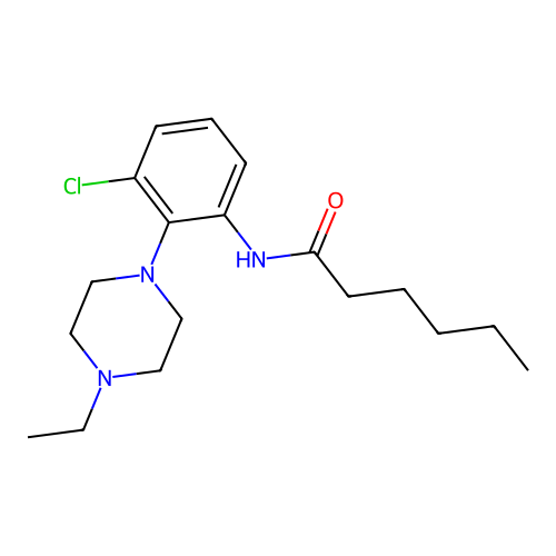 N-[3-chloro-2-(4-ethylpiperazin-1-yl)phenyl]hexanamide structure