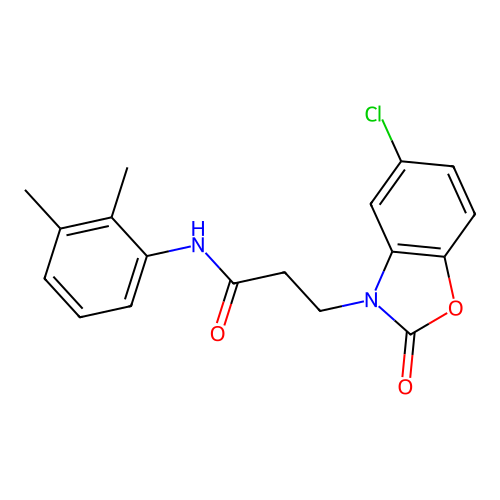 3-(5-chloro-2-oxobenzo[d]oxazol-3(2H)-yl)-N-(2,3-dimethylphenyl)propanamide structure