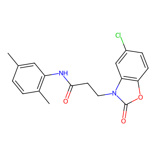 3-(5-chloro-2-oxobenzo[d]oxazol-3(2H)-yl)-N-(2,5-dimethylphenyl)propanamide structure
