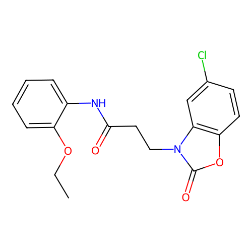 3-(5-chloro-2-oxobenzo[d]oxazol-3(2H)-yl)-N-(2-ethoxyphenyl)propanamide structure