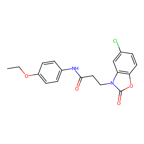 3-(5-chloro-2-oxobenzo[d]oxazol-3(2H)-yl)-N-(4-ethoxyphenyl)propanamide structure