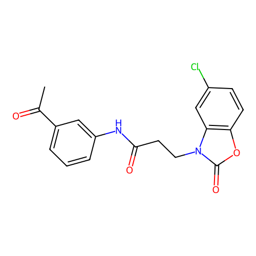 N-(3-acetylphenyl)-3-(5-chloro-2-oxobenzo[d]oxazol-3(2H)-yl)propanamide structure