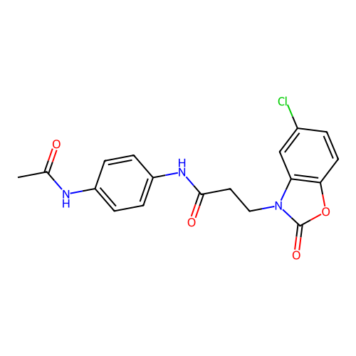 N-(4-acetamidophenyl)-3-(5-chloro-2-oxobenzo[d]oxazol-3(2H)-yl)propanamide structure