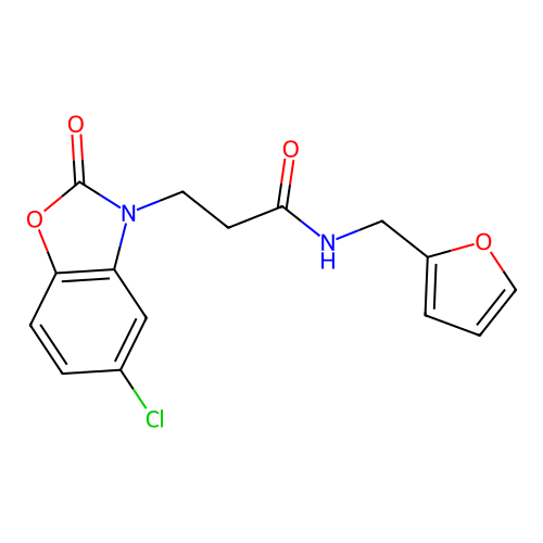 3-(5-chloro-2-oxobenzo[d]oxazol-3(2H)-yl)-N-(furan-2-ylmethyl)propanamide structure