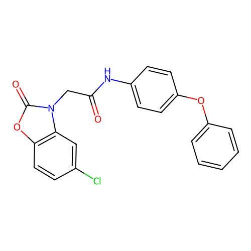 2-(5-chloro-2-oxobenzo[d]oxazol-3(2H)-yl)-N-(4-phenoxyphenyl)acetamide structure