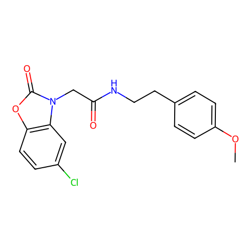 2-(5-chloro-2-oxobenzo[d]oxazol-3(2H)-yl)-N-(4-methoxyphenethyl)acetamide structure