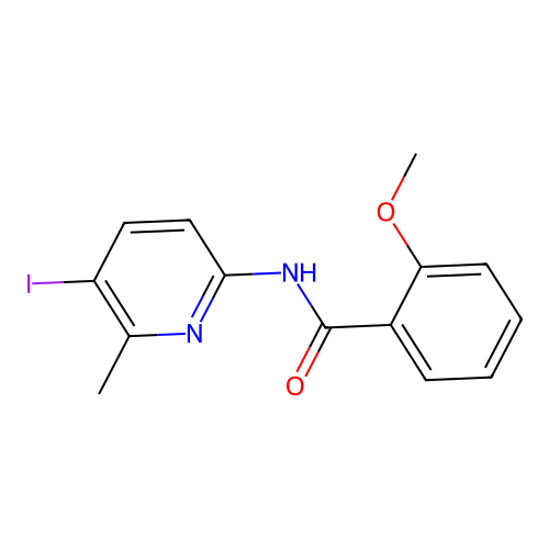 N-(5-iodo-6-methylpyridin-2-yl)-2-methoxybenzamide structure