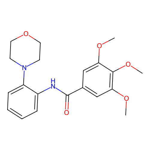 3,4,5-trimethoxy-N-(2-morpholin-4-ylphenyl)benzamide structure