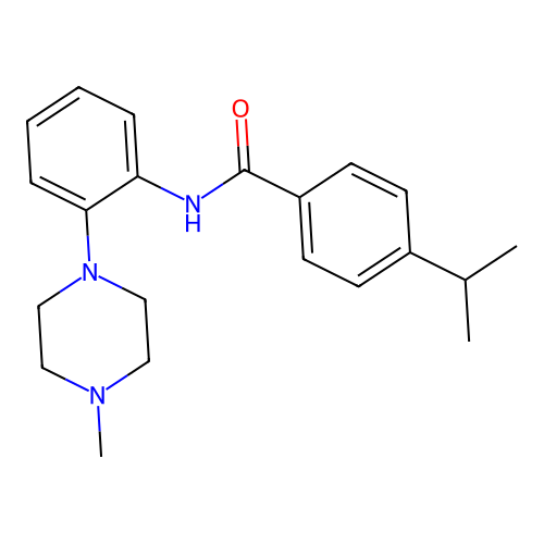 N-[2-(4-methylpiperazin-1-yl)phenyl]-4-propan-2-ylbenzamide structure