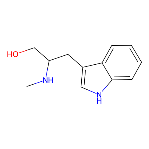 3-(1H-indol-3-yl)-2-(methylamino)propan-1-ol structure