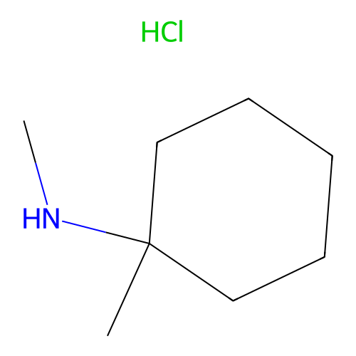 Cyclohexylamine, N,1-dimethyl-, hydrochloride structure