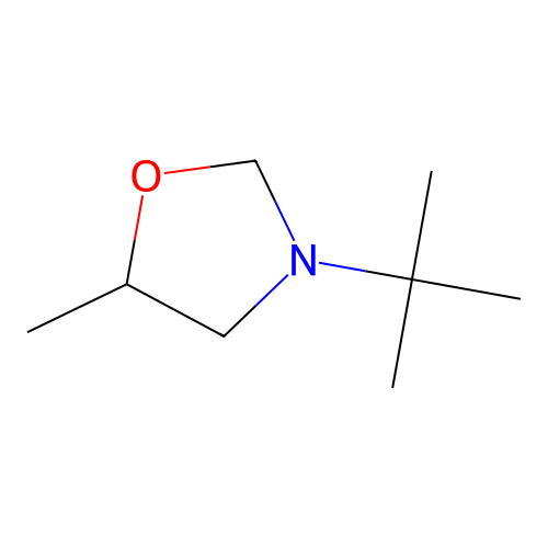 3-Tert-butyl-5-methyl-1,3-oxazolidine structure