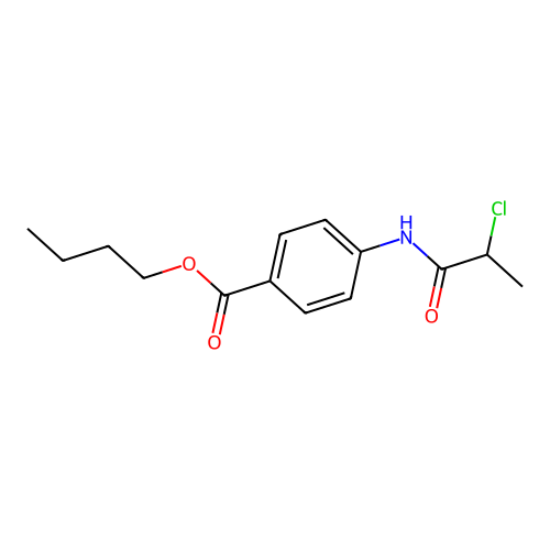 Butyl 4-[(2-chloropropanoyl)amino]benzoate structure