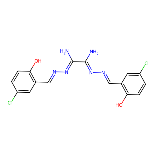 1-N',2-N'-bis[(5-chloro-2-hydroxyphenyl)methylideneamino]ethanediimidamide structure
