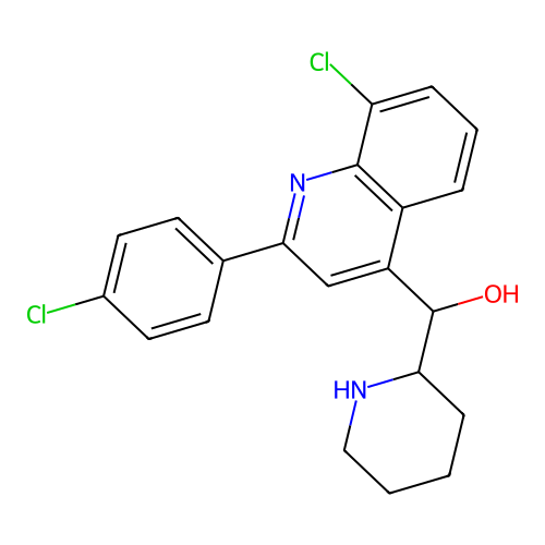 [8-Chloro-2-(4-chlorophenyl)quinolin-4-yl](piperidin-2-yl)methanol structure