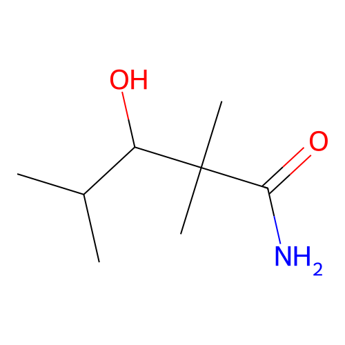 Valeramide, 3-hydroxy-2,2,4-trimethyl structure