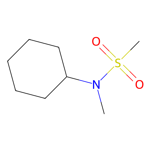 N-cyclohexyl-N-methylmethanesulfonamide structure
