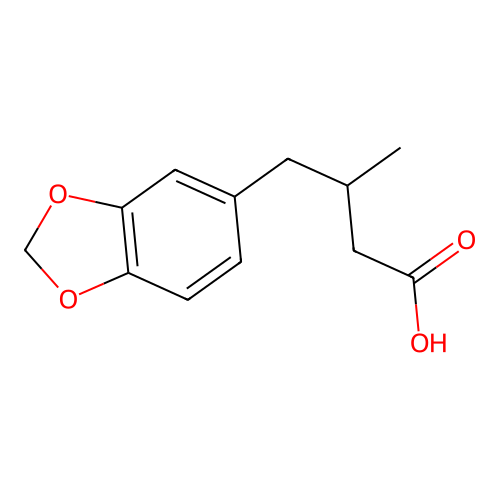 4-(苯并[d][1,3]二氧杂环戊烯-5-基)-3-甲基丁酸 structure