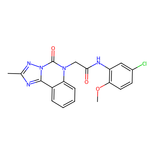 N-(5-chloro-2-methoxyphenyl)-2-{2-methyl-5-oxo-5H,6H-[1,2,4]triazolo[1,5-c]quinazolin-6-yl}acetamide structure