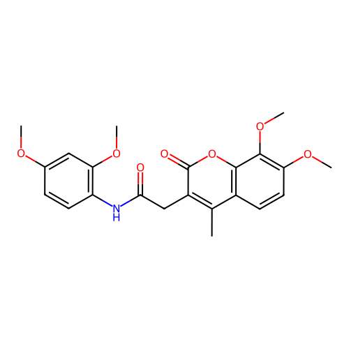 2-(7,8-dimethoxy-4-methyl-2-oxo-2H-chromen-3-yl)-N-(2,4-dimethoxyphenyl)acetamide structure