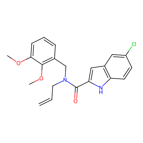 5-chloro-N-(2,3-dimethoxybenzyl)-N-(prop-2-en-1-yl)-1H-indole-2-carboxamide structure