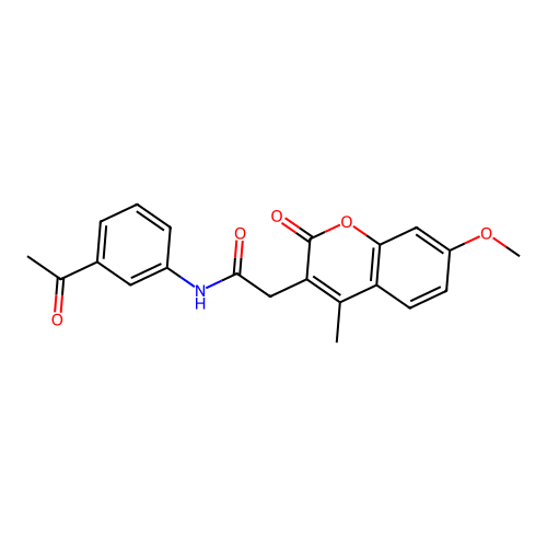 N-(3-acetylphenyl)-2-(7-methoxy-4-methyl-2-oxo-2H-chromen-3-yl)acetamide structure
