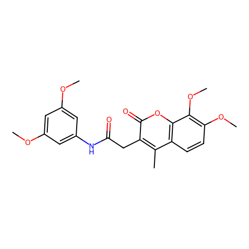 2-(7,8-dimethoxy-4-methyl-2-oxo-2H-chromen-3-yl)-N-(3,5-dimethoxyphenyl)acetamide structure