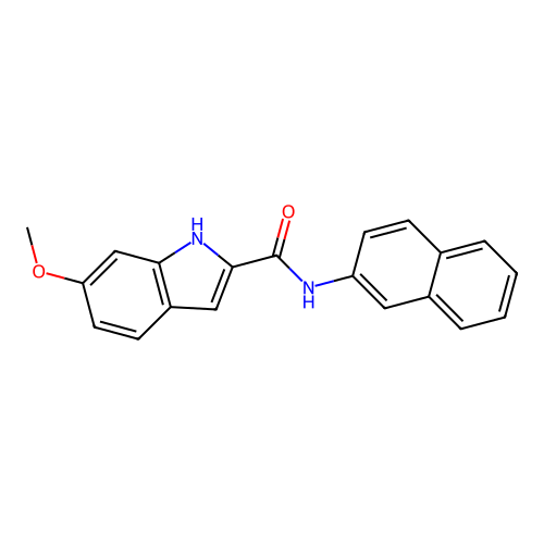 6-methoxy-N-(naphthalen-2-yl)-1H-indole-2-carboxamide structure