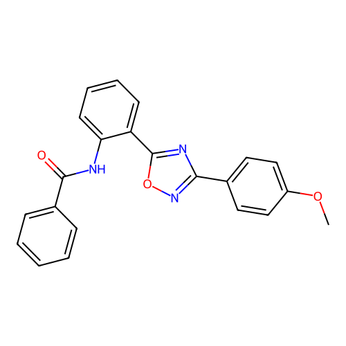 N-[2-[3-(4-methoxyphenyl)-1,2,4-oxadiazol-5-yl]phenyl]benzamide structure