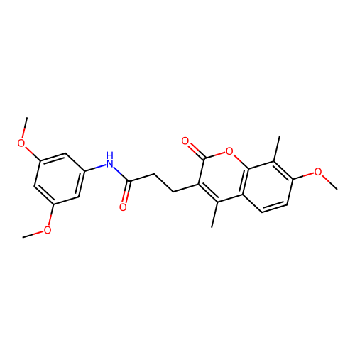 N-(3,5-dimethoxyphenyl)-3-(7-methoxy-4,8-dimethyl-2-oxo-2H-chromen-3-yl)propanamide structure