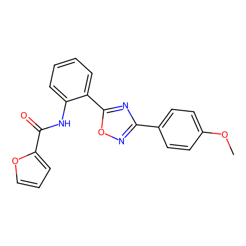 N-{2-[3-(4-methoxyphenyl)-1,2,4-oxadiazol-5-yl]phenyl}-2-furamide structure