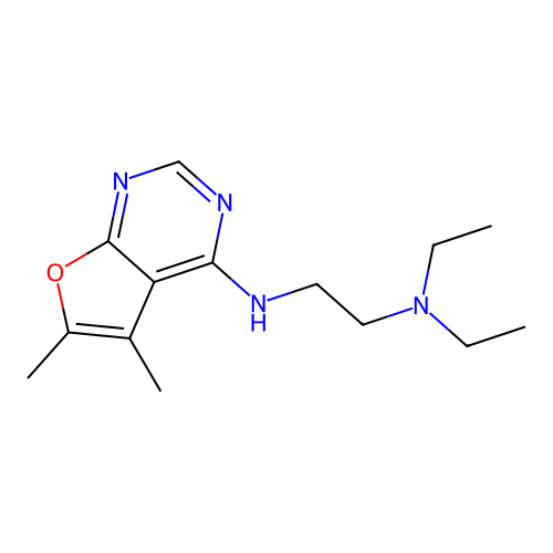 N-(5,6-dimethylfuro[2,3-d]pyrimidin-4-yl)-N',N'-diethylethane-1,2-diamine structure