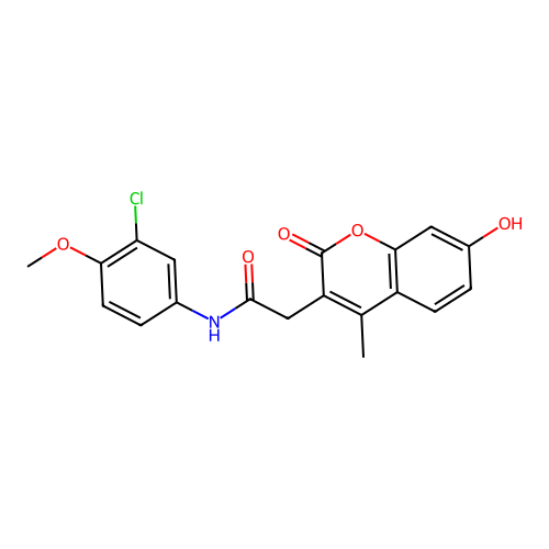 N-(3-chloro-4-methoxyphenyl)-2-(7-hydroxy-4-methyl-2-oxo-2H-chromen-3-yl)acetamide structure