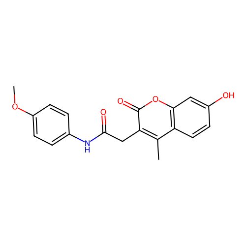 2-(7-hydroxy-4-methyl-2-oxo-2H-chromen-3-yl)-N-(4-methoxyphenyl)acetamide structure