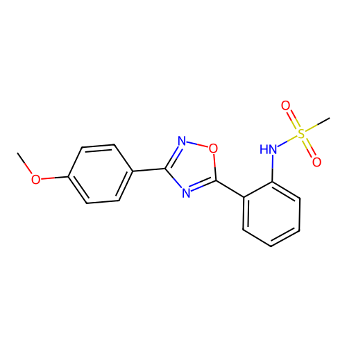 N-(2-(3-(4-methoxyphenyl)-1,2,4-oxadiazol-5-yl)phenyl)methanesulfonamide structure