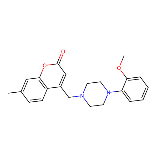 4-{[4-(2-methoxyphenyl)piperazin-1-yl]methyl}-7-methyl-2H-chromen-2-one structure