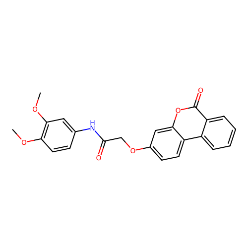 N-(3,4-dimethoxyphenyl)-2-((6-oxo-6H-benzo[c]chromen-3-yl)oxy)acetamide structure