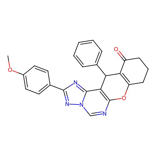2-(4-methoxyphenyl)-12-phenyl-8,9,10,12-tetrahydro-11H-chromeno[3,2-e][1,2,4]triazolo[1,5-c]pyrimidin-11-one structure