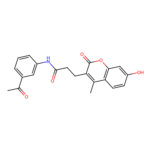 N-(3-acetylphenyl)-3-(7-hydroxy-4-methyl-2-oxo-2H-chromen-3-yl)propanamide structure